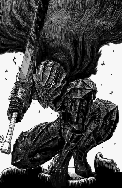 Imagem do Guts utilizando a Berserker Armor