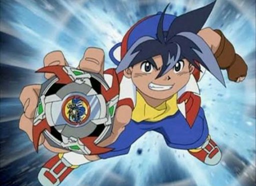 Imagem de Tyson segurando sua beyblade Dragoon