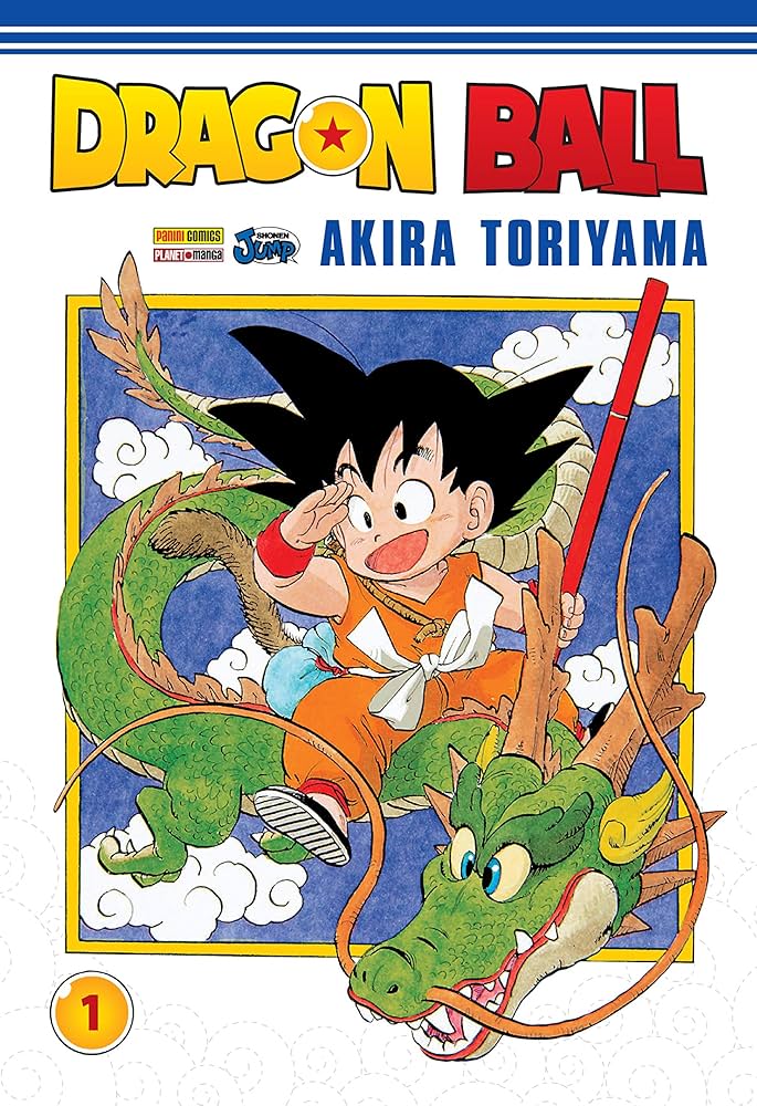 Capa do primeiro volume japonês do mangá,
                    mostrando o protagonista Goku